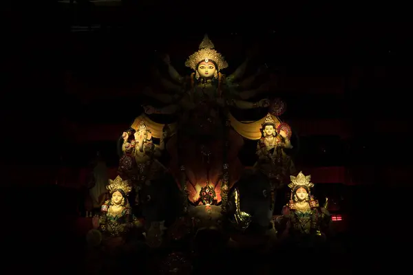 Durga Puja Największy Festiwal Indii Zachodniego Bengalu Puja Została Wpisana — Zdjęcie stockowe