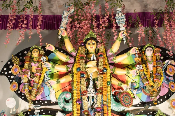 Durga Puja นเทศกาลท ใหญ ดของอ นเด ยและเวสต เบงกอล เนสโกประกาศเป นมรดกโดยย — ภาพถ่ายสต็อก