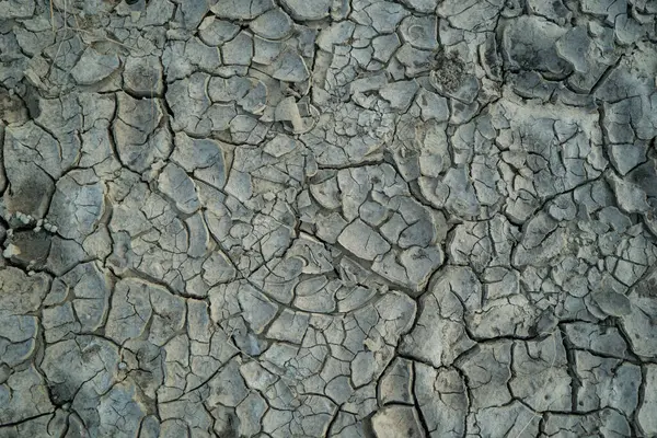 Soil Has Cracked Due Lack Rain Water Stock Photo