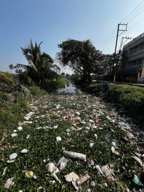 Geçmişte, su nehirden akıyordu, ama şimdi nehir çöpler yüzünden öldü..