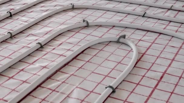 Installation Underfloor Heating Pipes Water Heating Heating Systems Pipes Underfloor — Video