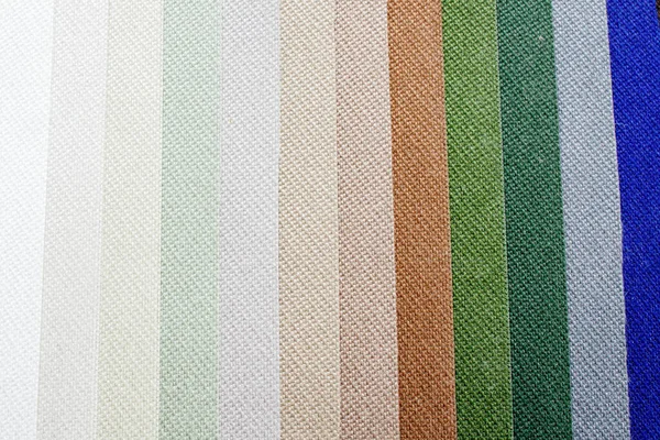 Multicolored Fabric Background Variety Color Dense Fabric Color Palette — Stock Photo, Image