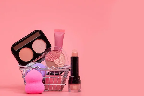 Make Cosmetica Zoals Oogschaduwen Lippenstift Mascara Make Accessoires Verkoop Van — Stockfoto