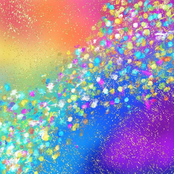 Fundo Digital Abstrato Colorido Com Confete — Fotografia de Stock