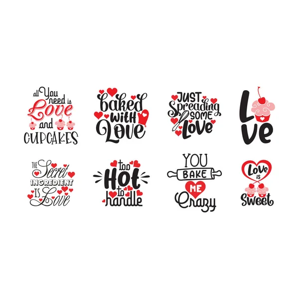 set of isolated love stickers part 2 - vector illustration, eps Stock  Vector