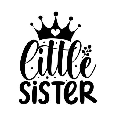 Küçük kardeş, moda grafikleri için vektör illüstrasyon tasarımı, tişört baskıları, posterler, çıkartmalar.