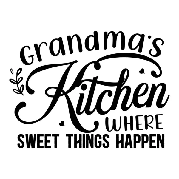 Großmutters Küche Der Süße Dinge Passieren Vektor Illustrationsdesign Für Modegrafiken — Stockvektor