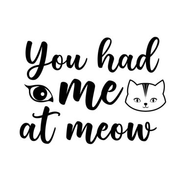 Beni miyavlattın. Moda grafikleri için vektör çizimi, tişört baskıları, posterler, çıkartmalar..