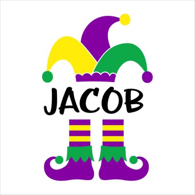 Mardi Gras Jacob vektör illüstrasyonu 