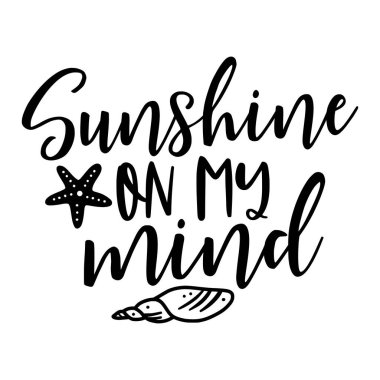 Zihnimde gün ışığı ifade vektör illüstrasyonu, yazdırmak için vektör tasarımı