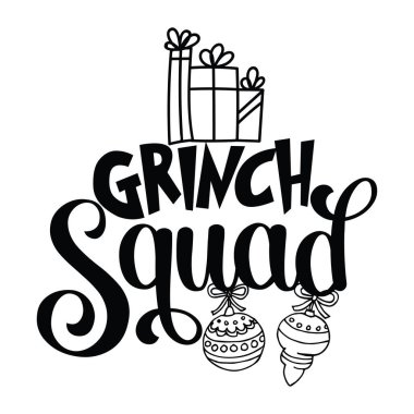 Grinch quote vector illustration, design for printing