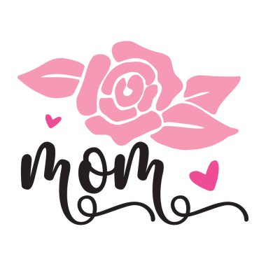 Annem çiçekli el yazması mektuplar yazmış. vektör illüstrasyonu. 