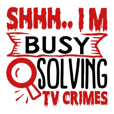 TV suçları tipografik vektör tasarımı, izole metin, harf kompozisyonu çözmekle meşgulüm.   