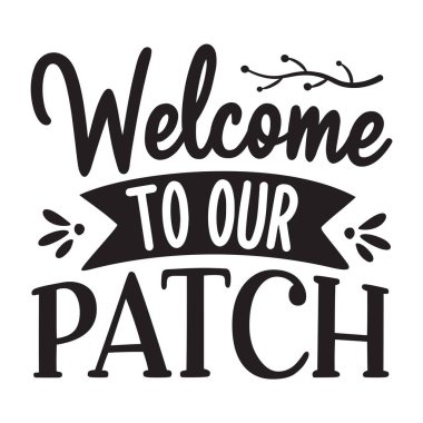 Yama tipografik vektör tasarımına hoş geldiniz, izole edilmiş metin, harf kompozisyonu  