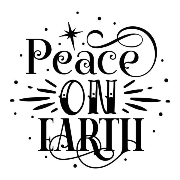 Stock vector peace on earth  typographic vector design, isolated text, lettering composition    