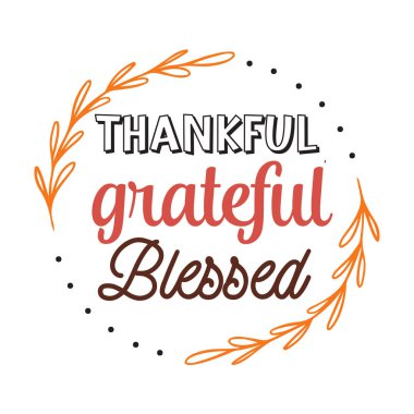 Minnettar mübarek tipografik vektör tasarımı, izole edilmiş metin, harf kompozisyonu 