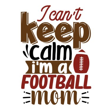 futbol anne tipografik vektör tasarımı, izole metin, harf kompozisyonu 