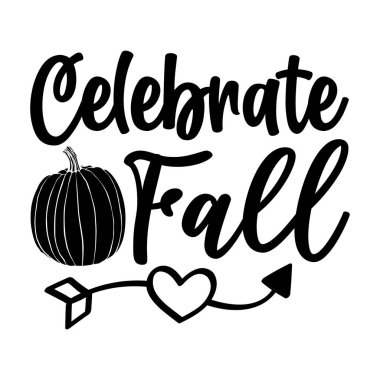 Sonbahar tipografik vektör tasarımını, izole metni, harf bileşimini kutla 