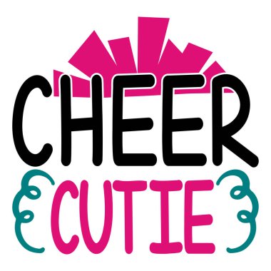 Sevimli tipografik vektör tasarımı, izole metin, harf kompozisyonu  