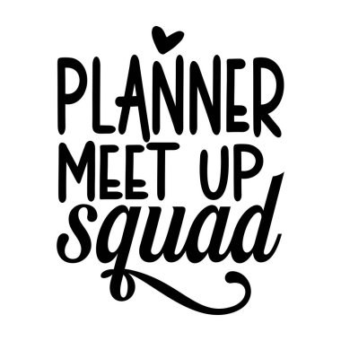 planlayıcı takım tipografik vektör tasarımı, izole metin, harf bileşimi karşılamak  