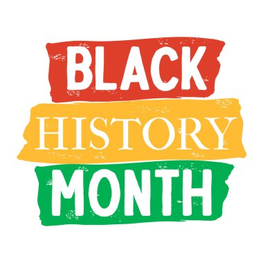 siyah tarih ay tipografik vektör tasarımı, izole metin, harf bileşimi 