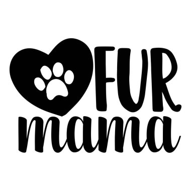 kürk ana tipografik vektör tasarımı, izole metin, harf kompozisyonu 