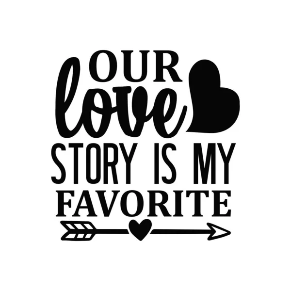 Love Story Typographic Vector Design Isolated Text Lettering Composition — Stock Vector