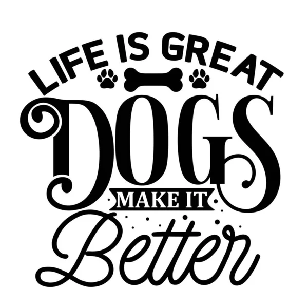 köpekler tipografik vektör tasarımı, izole metin, harf bileşimi   