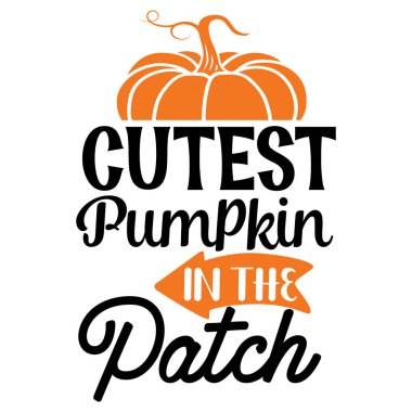 Yama tipografik vektör tasarımındaki en tatlı balkabağı, izole metin, harf bileşimi   