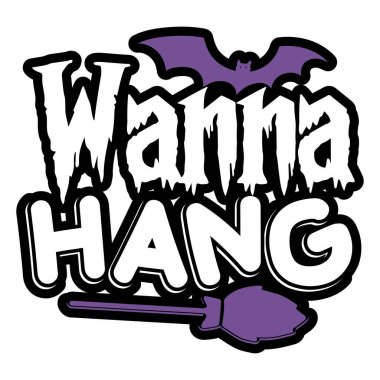 Typographic vektör tasarımı, izole metin, harf bileşimi asmak istiyor       