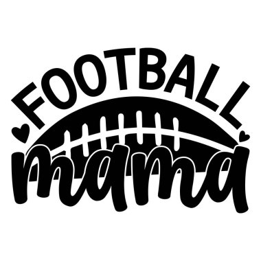  futbol anne tipografik vektör tasarımı, izole metin, harf kompozisyonu  