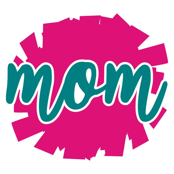 Mom Typographic Vector Design Isolated Text Lettering Composition — Stock Vector