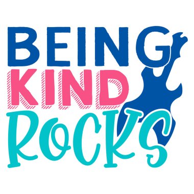 Nazik olmak rock tipografik vektör tasarımı, izole metin, harf kompozisyonu    