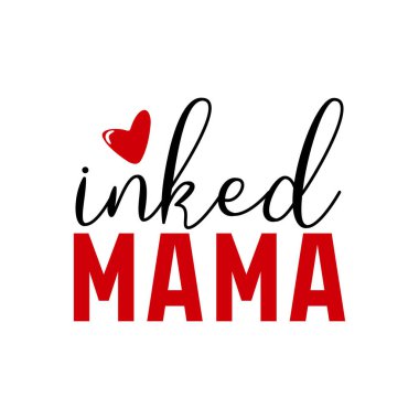 mürekkepli ana tipografik vektör tasarımı, izole edilmiş metin, harf bileşimi    