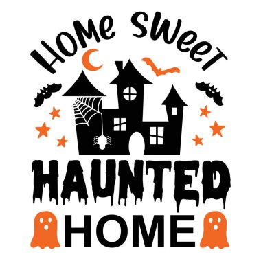 ev yapımı perili ev tipografik vektör tasarımı, izole edilmiş metin, harf kompozisyonu 