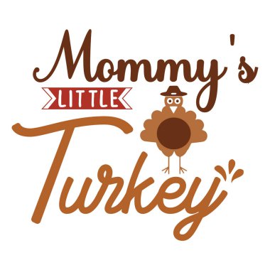 Annenin küçük hindi tipografik vektör tasarımı, izole edilmiş metin, harf kompozisyonu 