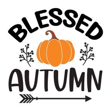  Kutsanmış sonbahar tipografik vektör tasarımı, izole edilmiş metin, harf bileşimi 