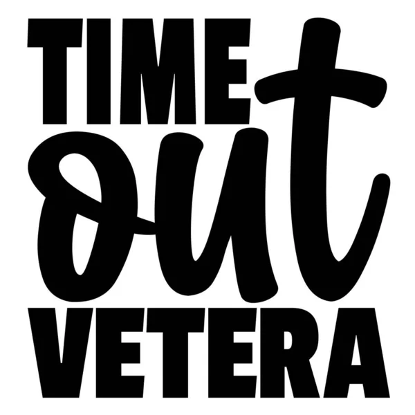 Time Out Typografický Vektorový Design Vetery Izolovaný Text Písmo — Stockový vektor