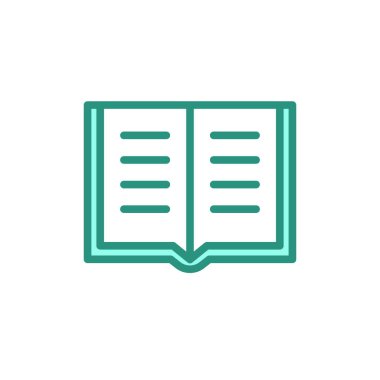 kitap ikonu vektör illüstrasyonu. düz biçim - stok vektörü.