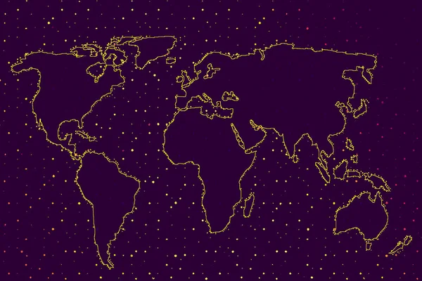 世界地图设计 地球与大陆 欧洲和美洲 亚洲和澳大利亚地图 平面地图模板 用于网站模式 Anual报告 指南针 — 图库照片