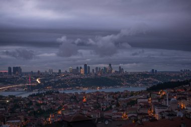 Mavi gökyüzü ve havada beyaz bulutlar