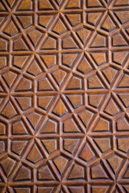 Tahtada geometrik desenli Osmanlı Türk sanatı