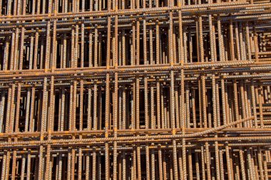 Demir çubuklar inşaat için beton çubukları güçlendirir