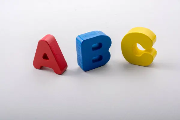 Lettres Abc Alphabet Sur Fond Couleur Blanche Image En Vente