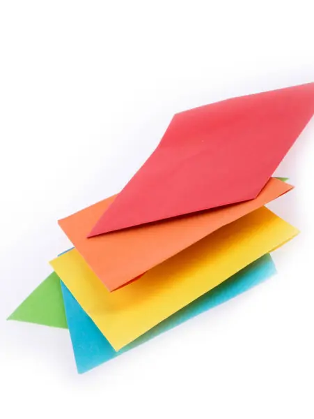 Color Paper Notes White Background Stock Picture