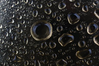Yakın plan görüntüde su damlalarıyla kaplı arkaplan