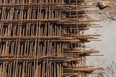 Demir çubuklar inşaat için beton çubukları güçlendirir