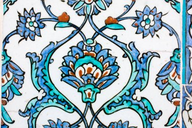 Osmanlı el yapımı çiçek desenli Türk fayansları