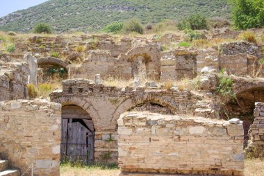 Türkiye 'deki antik ephesus şehrinin kalıntıları.