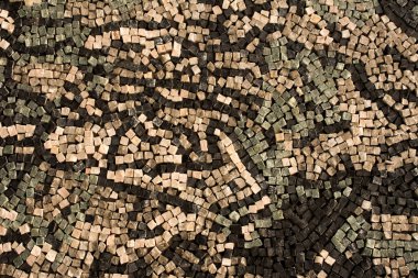 Renkli mozaikle yapılan farklı mozaik dokular